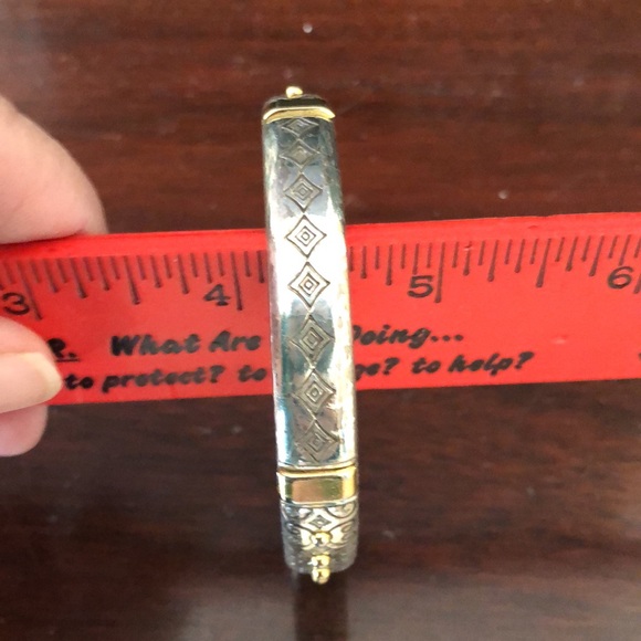 Brighton Two tone studded Bangle Bracelet - Picture 7 of 11